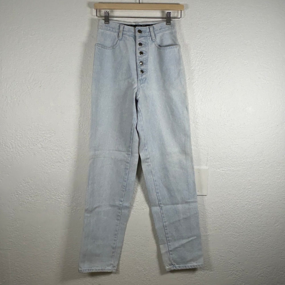 VTG Silver Lake Wrangler Jeans Light Blue High Rise Button Fly NA762SS Size 5/6